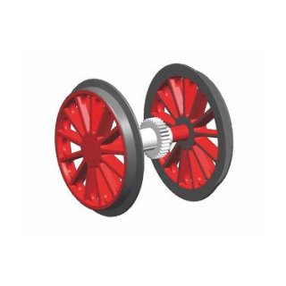 G Radsatz verchromt mit Zahnrad für BR 194