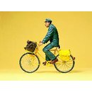 Preiser Postbote (Frankreich) mit Fahrrad Figurenset
