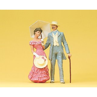 Preiser  Paar mit Sonnenschirm Figurenset