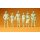 Passanten unbemalt - 6 Figuren